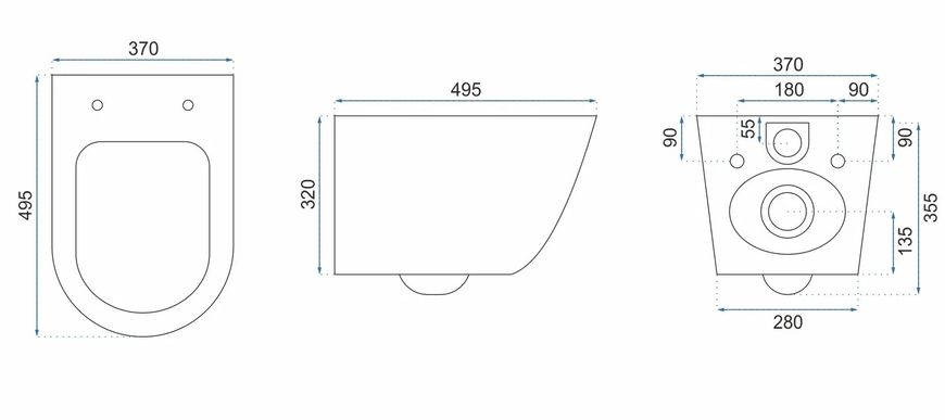 Підвісний унітаз REA CARLOS SLIM RIMLESS GRANIT MATT REA-C8003 фото